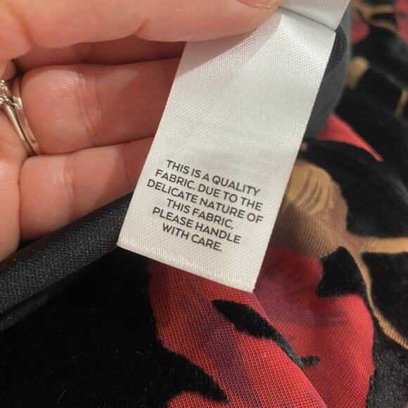 Lulus Evening In Love Black Floral Print Velvet Strapless Mini Dress NWT Sz M - Picture 11 of 11